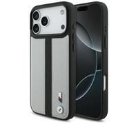 CG Mobile – BMW M Logo à rayures perforé – Compatible MagSafe – iPhone 17 Pro Max – Gris