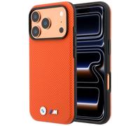 Étui BMW M Quadrille Kevlar Metal pour iPhone 18 Pro / 17 Pro, couleur orange