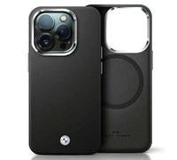 Étui BMW pour iPhone 15 6.1 noir étui rigide Signature Wrapped Metal MagSafe