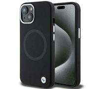 Étui BMW pour iPhone 15 6.1 noir Signature Liquid Silicone MagSafe