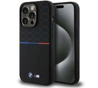 CG MOBILE BMW BMHMP15L22SMPK Coque rigide pour iPhone 15 Pro 6,1"" Noir Motif en silicone M