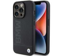 Étui BMW pour iPhone 15 Pro 6.1 noir Leather Hot Stamp