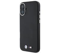 Étui BMW pour iPhone 16 6.1 noir étui rigide M Smooth Full Wrapped Metal MagSafe