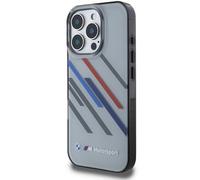 CG Mobile Coque rigide BMHCP16L23HTRAG pour iPhone 16 Pro 6,3" Gris Motosport IML Rayures aléatoires