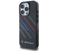 CG Mobile Coque rigide BMHCP16L23HTRAK pour iPhone 16 Pro 6,3" Noir Motosport IML Rayures aléatoires