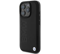 CG Mobile BMW BMHCP16XSLLBK Étui pour iPhone 16 Pro Max 6,9" en Cuir Noir Tampon Chaud