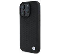 Étui BMW pour iPhone 16 Pro Max 6.9 noir étui rigide Sign Leather Diamond Metal Logo MagSafe