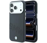 Étui BMW Sign Inclined Deboss Letters MagSafe pour iPhone 18 Pro Max / 17 Pro Max, gris