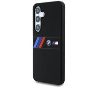 CG Mobile BMW Coque de Protection en Silicone à Rayures Tricolore pour Samsung Galaxy S25 Compatible avec MagSafe Noir