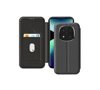 Etui Carbone pour Redmi Note 14 Pro et 14 Pro Plus Porte-Carte Noir