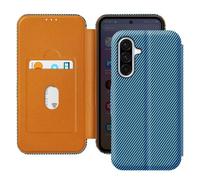 Avizar Étui Carbone pour Samsung Galaxy A36 – Porte‑carte Anti‑RFID avec support – Bleu
