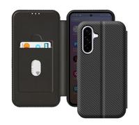 Avizar Étui Carbone pour Samsung Galaxy A36 Porte-Carte Anti-RFID Noir