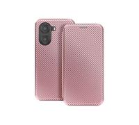 Étui Carbone pour Xiaomi Poco X7 Pro Porte-Carte Support Vidéo Rose champagne