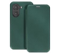 Étui Carbone pour Xiaomi Poco X7 Pro Porte-Carte Support Vidéo Vert foncé