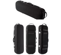 Étui carré multicolore for violon 4/4 3/4, résistant aux chocs, en fibre composite, étui professionnel for, boîte carrée à grille Étui violon(Black 3 4)