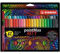 STABILO pointMax ARTY stylo fin Moyen Multicolore 42 pièce(s)