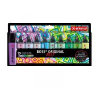 Etui Carton De 10 Surligneurs Stabilo Boss Original Arty - Couleurs Froides