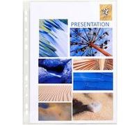 Exacompta Pochettes perforées 3194E – PVC lisse 8/100e 11 trous A4 boîte 100 incolore