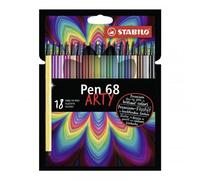 Etui Carton De 18 Feutres De Dessin Stabilo Pen 68 Arty - Pointe Moyenne
