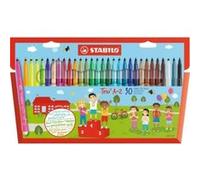 Etui carton de 30 Feutres Pte moyenne Trio A-Z dont 5 fluos G