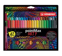STABILO pointMax ARTY stylo fin Moyen Multicolore 42 pièce(s)