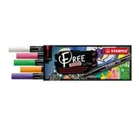 Etui Carton De 5 Marqueurs Stabilo Free Acrylic T100 - Pointe Fine - Set Spring