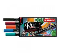 Etui Carton De 5 Marqueurs Stabilo Free Acrylic T300 - Pointe Moyenne - Set Urban