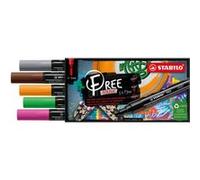 Etui carton de 5 marqueurs STABILO FREE acrylic T300 - pointe moyenne - Set Vintage