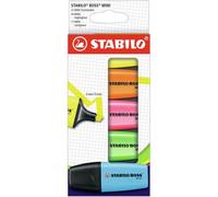 STABILO Surligneur fluo BOSS MINI – Étui carton x5 coloris assortis