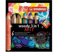 STABILO woody 3 in 1 ARTY Multicolore 6 pièce(s)