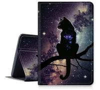 Étui Cat Nebula pour iPad 9e/8e/7e génération 10,2" version 2021/2020/2019, étui pliable en cuir synthétique résistant aux chocs avec mise en veille/réveil automatique pour iPad 10,2"