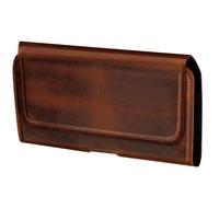 Étui Ceinture Universel Taille XL Cuir Royal Fermeture Aimantée Marron clair