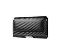 Étui Ceinture Carbone pour Téléphone 7 pouces avec Clip Rotatif Noir