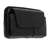Etui Ceinture Cuir Véritable Smartphone Taille 145x85mm Passant Ceinture - Noir