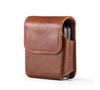 Étui Ceinture en Cuir véritable Hengwin pour Samsung Galaxy Z Flip7 / Z Flip6 / Z Flip5 / Z Flip4 / Z Flip3 / Motorola Razr, avec Clip Ceinture et Passant (Marron)