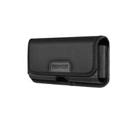 Étui Ceinture Horizontal pour Smartphone 6,1 pouces Nylon Double Fixation Noir