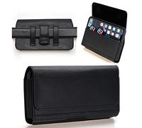 Étui Ceinture pour iPhone 16 16 Pro, 15 15 Pro, 14 14 Pro, 13 13 Pro, 12 11 Pro XR, Samsung Galaxy S24 S23 S22 S21 S20 A40 - Cuir Synthétique Pochette Téléphone Portable Ceinture Porta avec Clip
