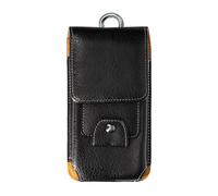 Étui Ceinture pour Smartphone 5.5 pouces Porte-carte Simili cuir Effet rétro Noir