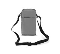 Etui Ceinture pour Smartphone Passant Ceinture Mousqueton Lanière 2 Poches Argent