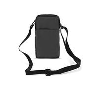 Etui Ceinture pour Smartphone Passant Ceinture Mousqueton Lanière 2 Poches Gris