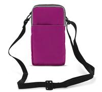 Etui Ceinture Smartphone Passant Ceinture Mousqueton Lanière 2 Poches rose