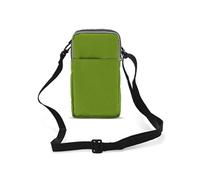 Etui Ceinture pour Smartphone Passant Ceinture Mousqueton Lanière 2 Poches Vert