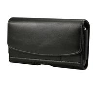 Étui Ceinture Smartphone Pochette Vintage Clip Porte-cartes Taille XXL - Noir