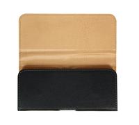Étui ceinture Smartphone 6" Simili cuir texturé Rabat magnétique Max excell Noir