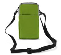 Etui Ceinture Smartphone Passant Ceinture Mousqueton Lanière 2 Poches vert