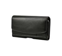 Etui Ceinture Smartphone Pochette Vintage Clip Porte-cartes Taille XXL - Noir