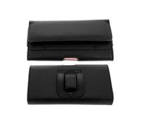 Etui Ceinture Smartphone Pochette Vintage Clip Porte-cartes Taille XXL - Noir