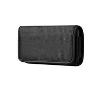 Etui Ceinture Taille XXL Tissu Oxford Clip Solide et Rabat à Scratch Noir