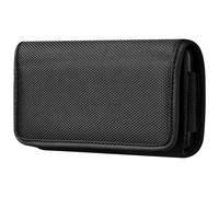 Étui Ceinture Taille XXL Tissu Oxford Clip Solide et Rabat à Scratch Noir