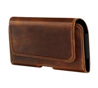 Avizar Étui Ceinture Universel Taille M Cuir Royal Fermeture Aimantée Marron